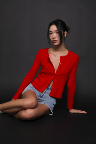 Malorie Basic Button Cardigan