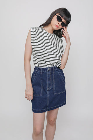 Emmett Contrast Stitching Skirt