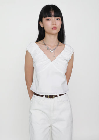 Monika Ruched Shoulder Top