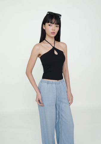 Xenia Halter Keyhole Padded Top