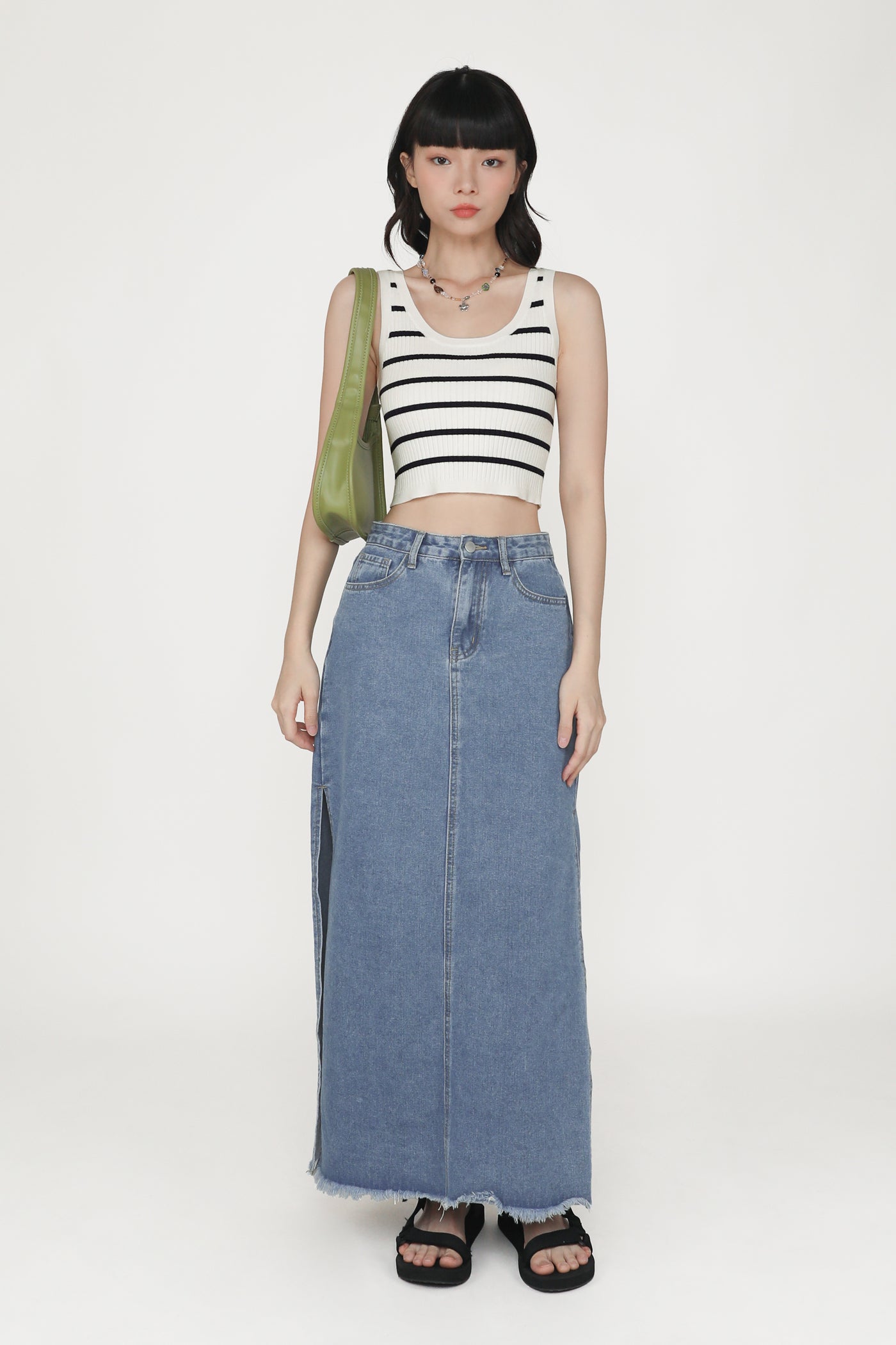 Apollo Denim Maxi Skirt – The Tinsel Rack