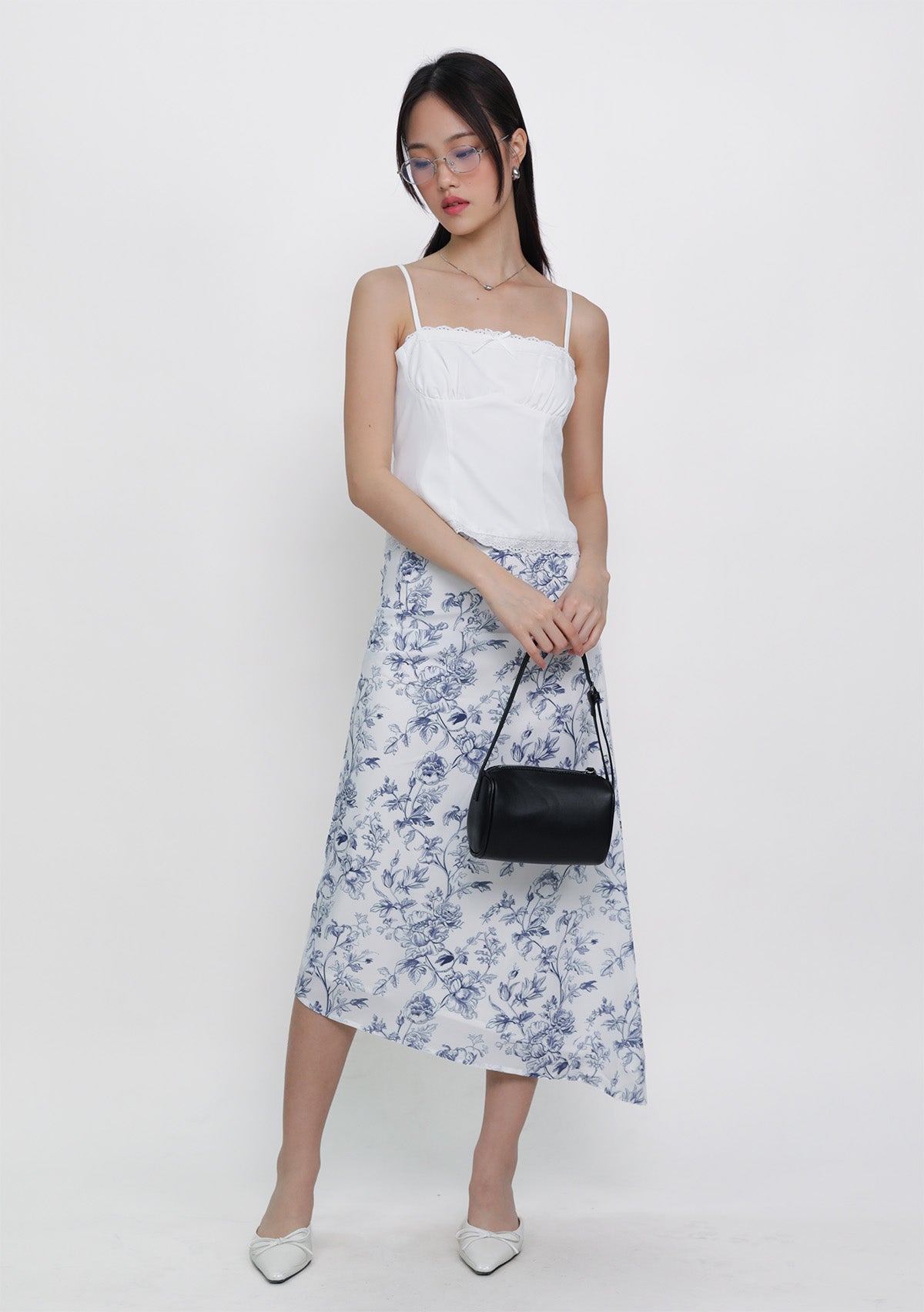 Ariana Asymmetrical Hem Midi Skirt (Toile) – The Tinsel Rack
