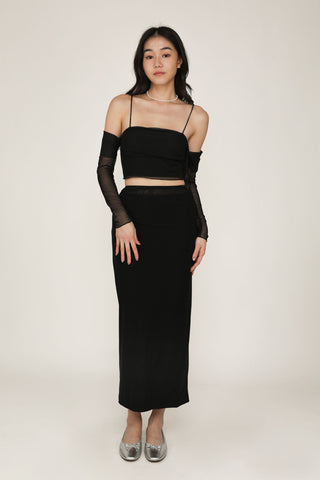 Cadilyn Mesh Sleeve Top