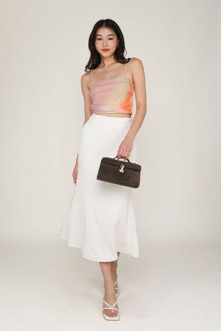 Catrin Mesh Ruched Crop Top