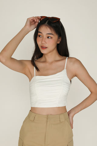 Darcey Asymmetrical Ruched Padded Top