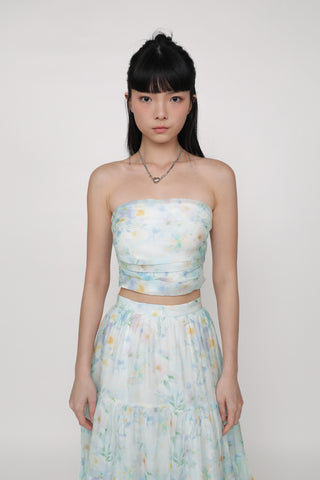 Darleen Ruched Tube Padded Top