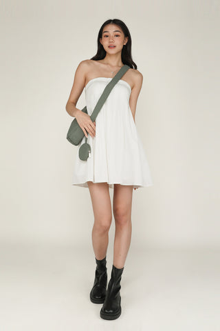 Elodie Pleated Tube Padded Dress