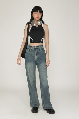 Eris Zip Front Padded Top