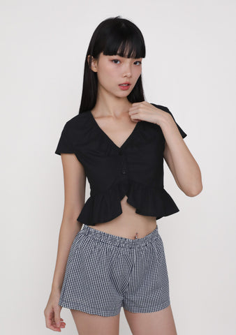 Hanni Button Babydoll Top