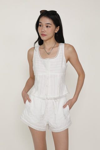 Harleigh Embossed Lace Shorts