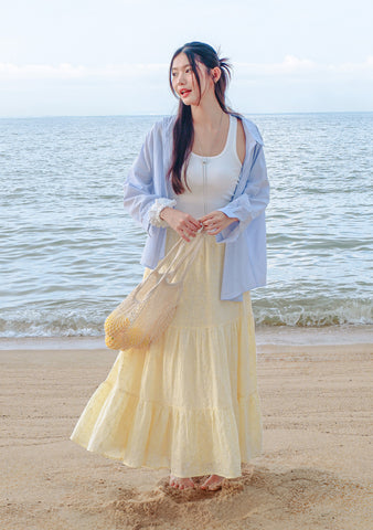 Regular Jardin Tiered Skirt (Eyelet)