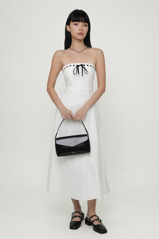 Jessy Ribbon Embroidery Tube Dress