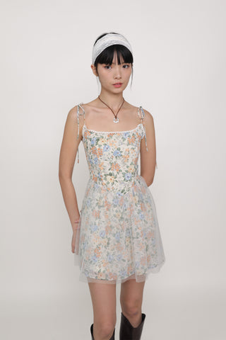 Josephine Mesh Overlay Corset Romper