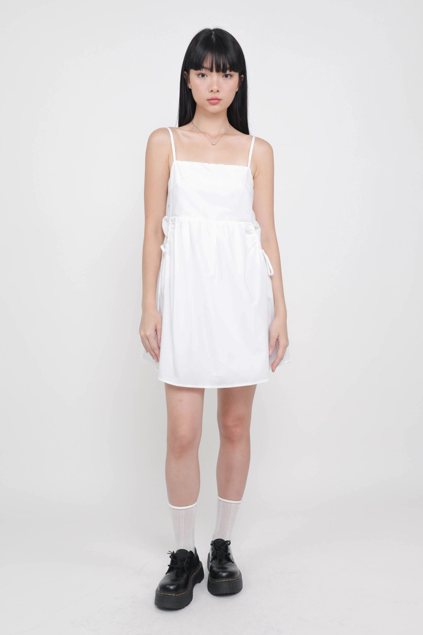kalia babydoll mini dress Kalista Pocket Babydoll Dress White / XXS