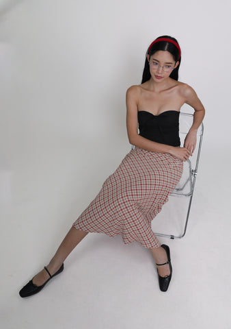 Kerine Ruched Front Tube Padded Top