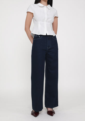 Petite Klaude Straight Leg Denim Jeans Version 2