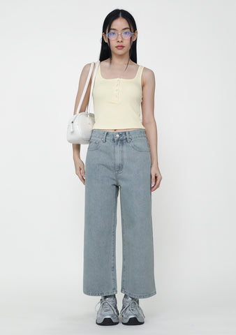 Mono Crop Denim Jeans