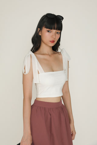 Margie Ribbon Padded Crop Top