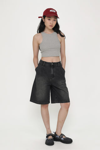 Keep Going Pleated Denim Jorts