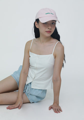 Rumie Crochet Trim Button Top