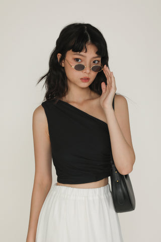 Ryna Ruched Toga Crop Top