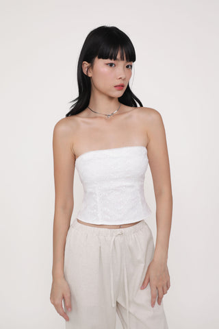 Shanice Eyelet Tube Padded Top