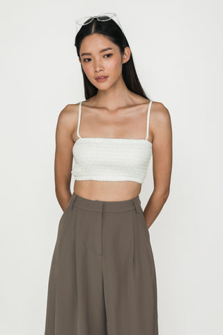 Kaci Smocked Crop Top