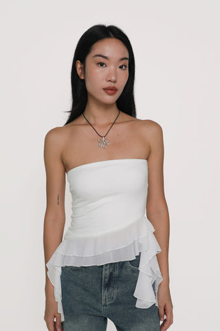 Stephanie Ruffles Tube Padded Top