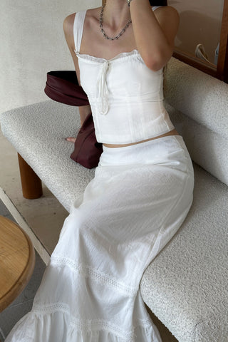 Elayne Frills Tie Front Top