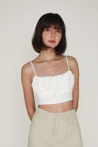 Xandra Ruched Front Crop Top
