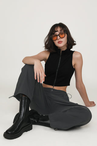 Evon Zip Up Crop Top