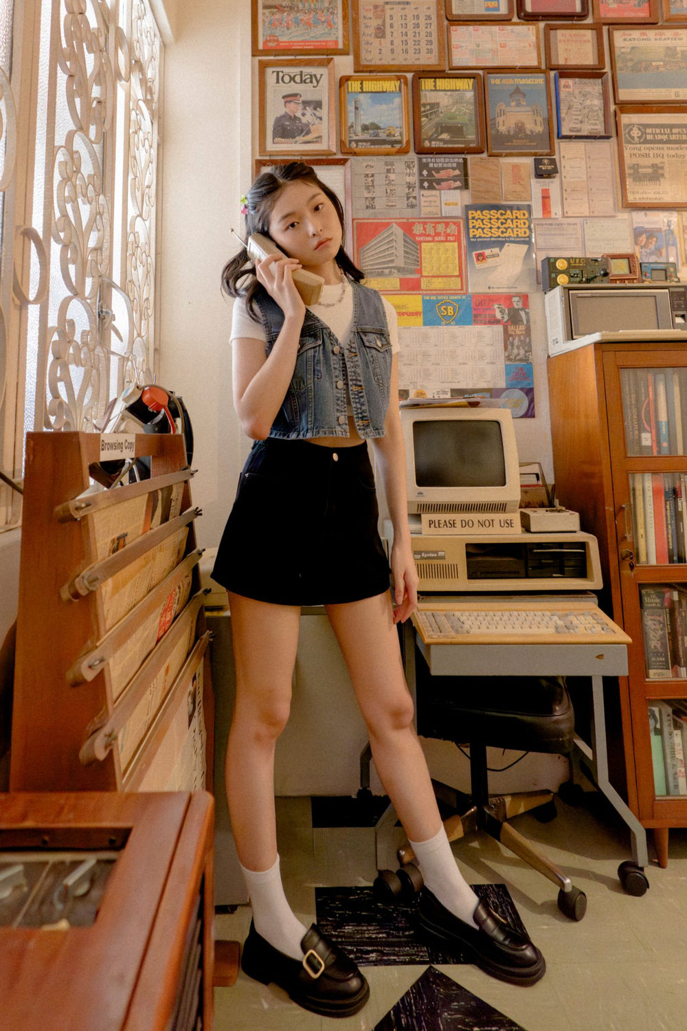 Dexter Denim Crop Vest