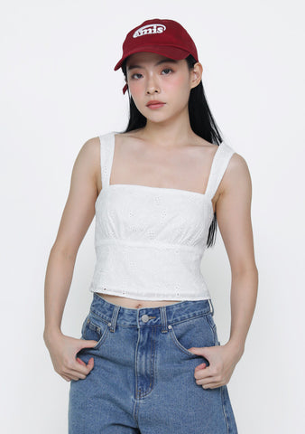 Caity Eyelet Top