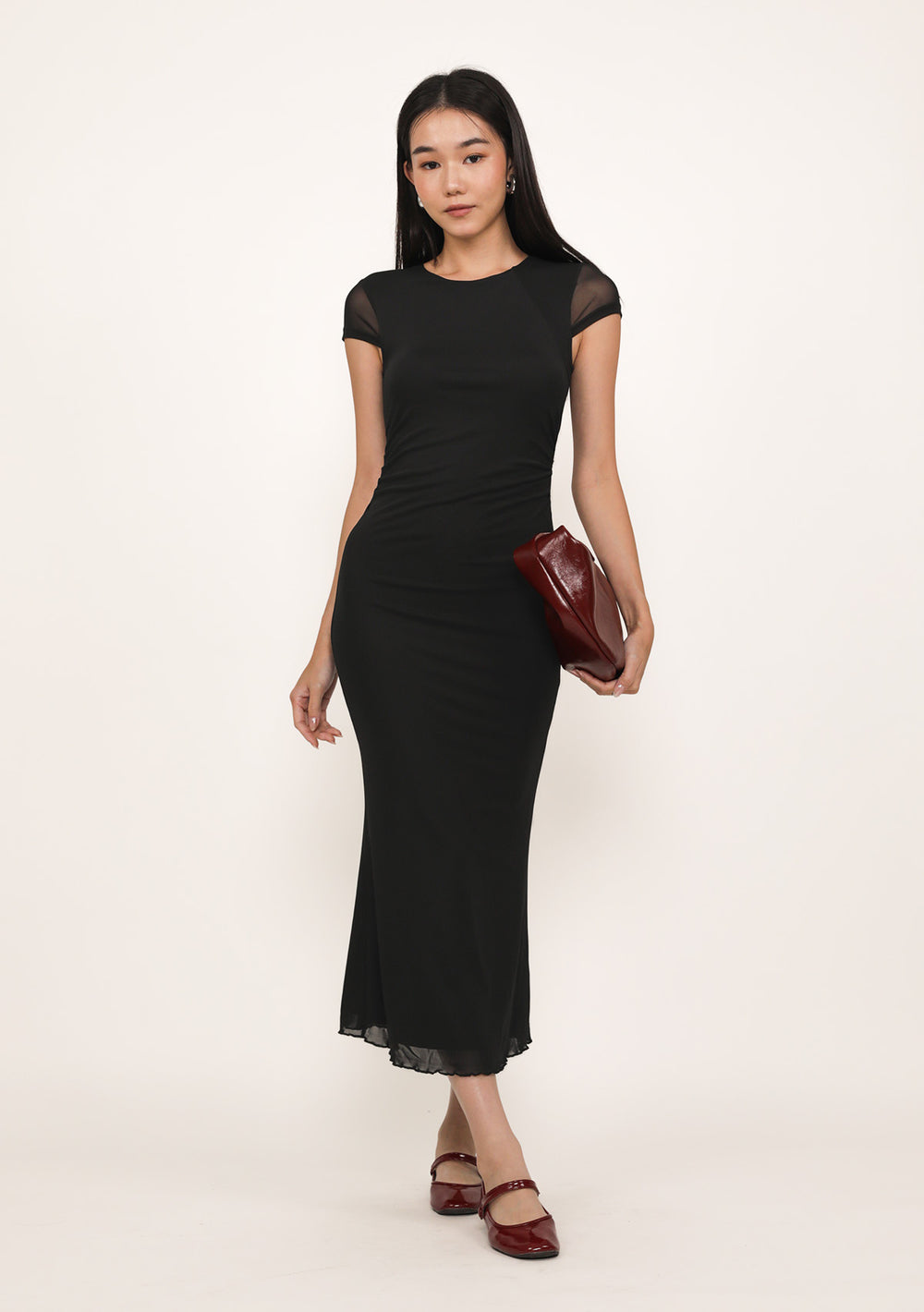 Cherie Mesh Maxi Padded Dress