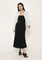 Sara Ruched Padded Maxi Dress