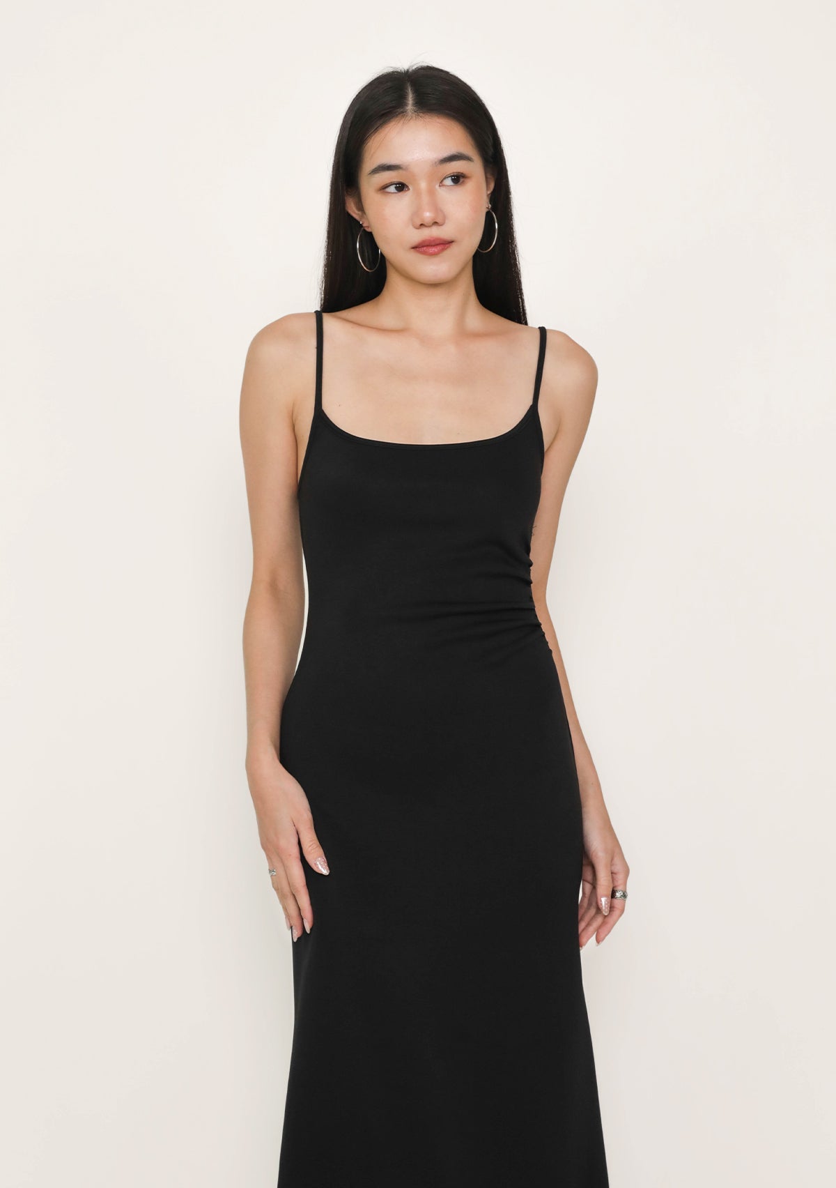 sarah ruched maxi dress in black Sarah Chiffon Maxi Dress - Black