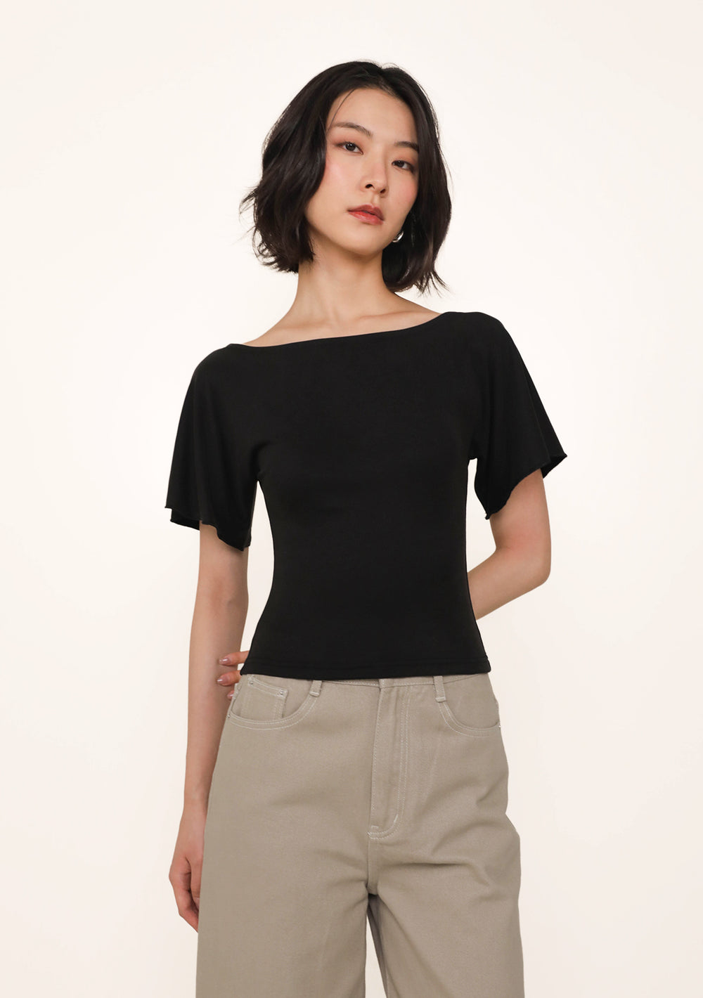 Sofia Boat Neck Batwing Top