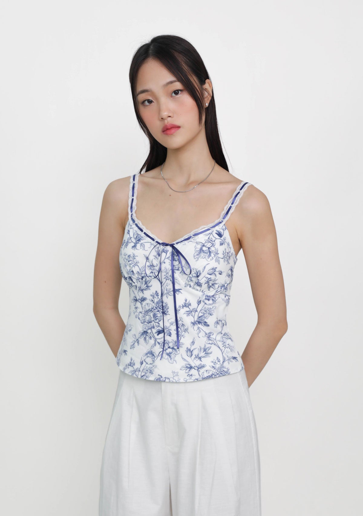 Adrena Ribbon Lace Trim Padded Top (Toile) – The Tinsel Rack