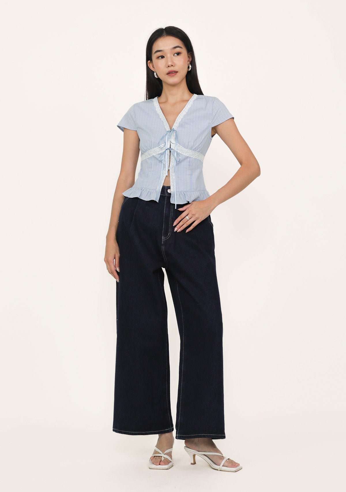 Manila Lace Trim Ribbon Blouse (Plaid) – The Tinsel Rack
