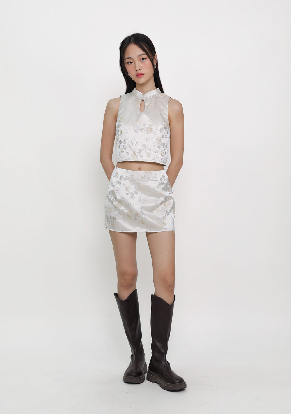 Maren Mid Rise Basic Skorts (Jacquard)