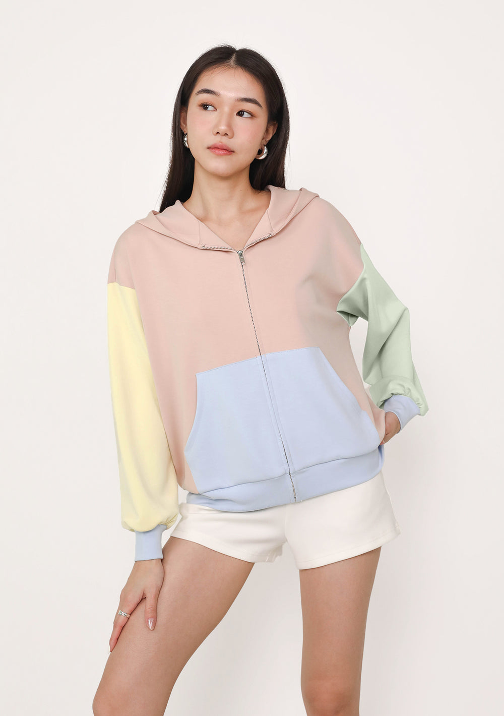 Plush Oversized Zip Up Hoodie (Lyocell)