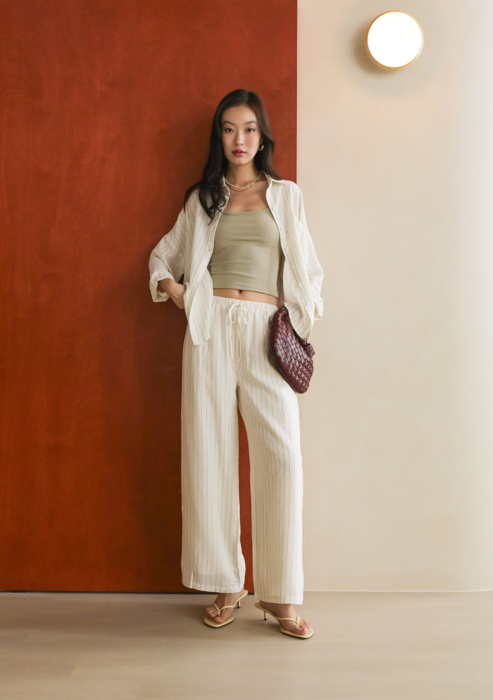 Charles Drawstring Pants (Stripes)