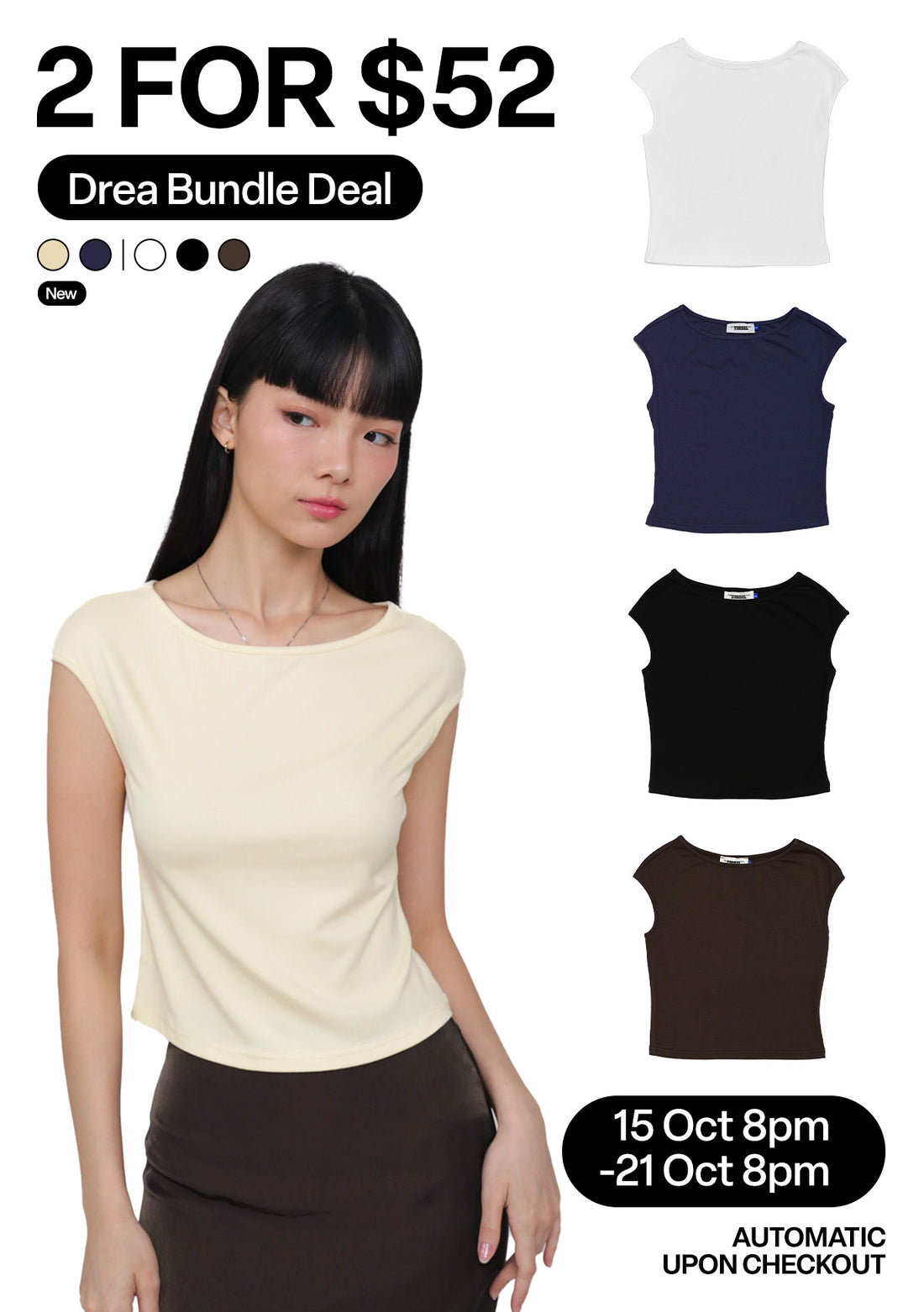 Drea Basic Boat Neck Top