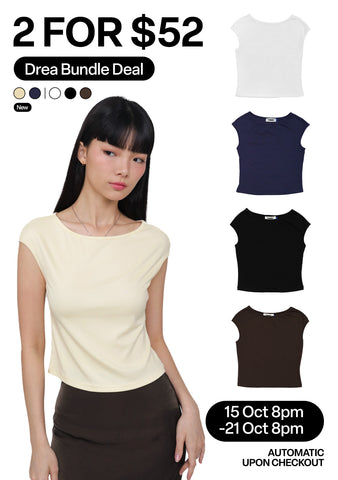 Drea Basic Boat Neck Top