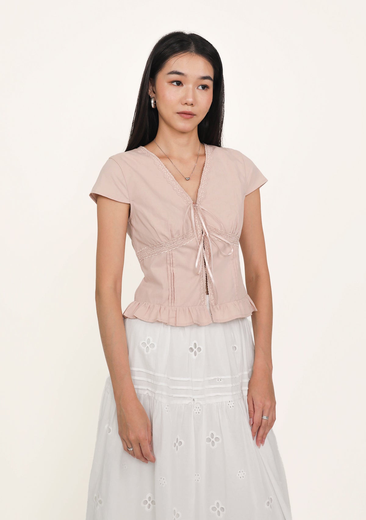 Manila Lace Trim Ribbon Blouse – The Tinsel Rack