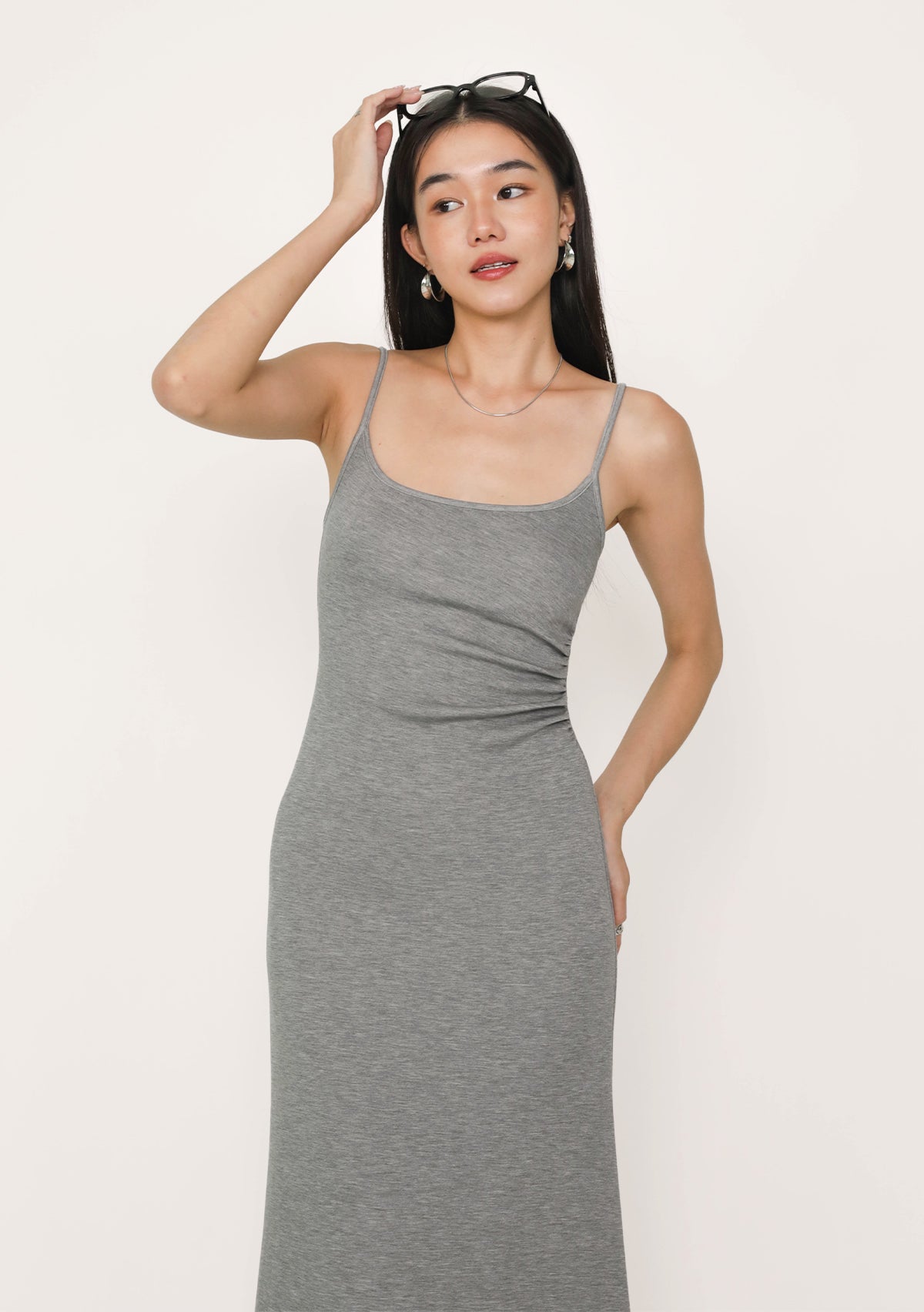 sarah ruched maxi dress Persephone Ruched Maxi Dress