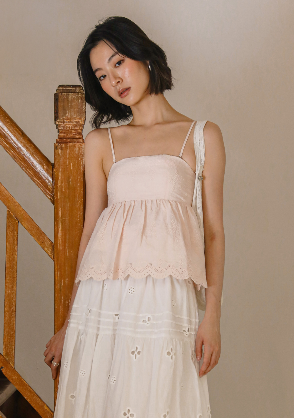 Bibi Embroidery Padded Tube Top
