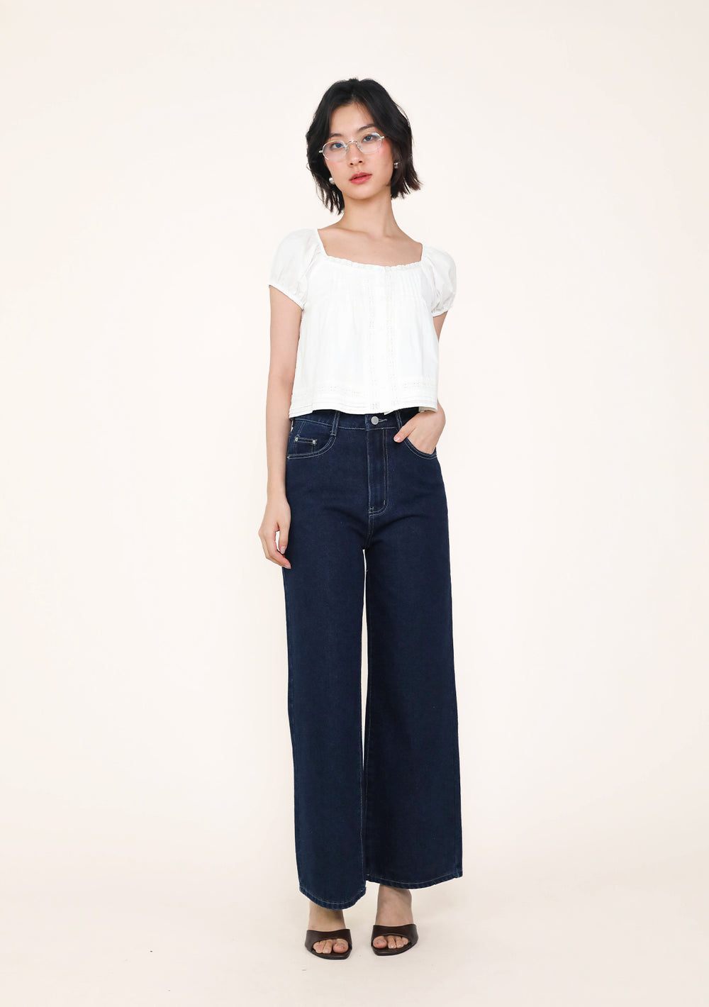 Petite Klaude Straight Leg Denim Jeans Version 2