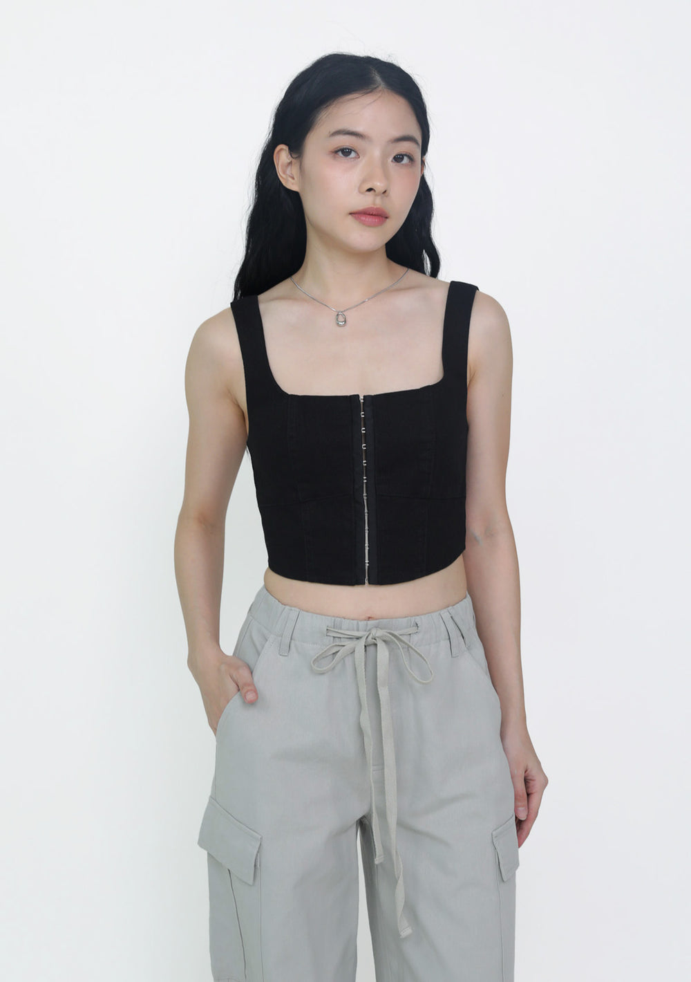 Jona Corset Denim Top