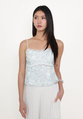 Irina Lace Trim Padded Top (Floral)